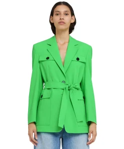 Giacca Sahariana In Fresco Lana^MSGM Store