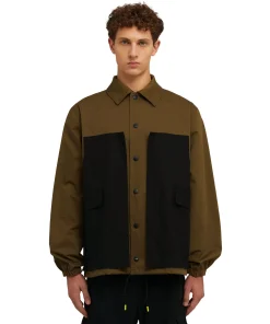 Giacca Worker In Cotone Colorblock^MSGM Store