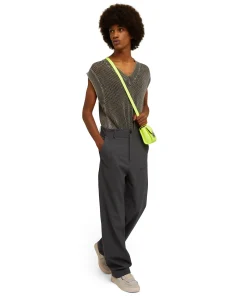 Giletin In Maglia Di Cotone Overdyed Con Lavorazione A Rete^MSGM Discount