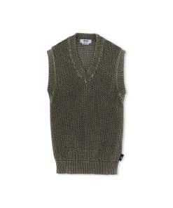 Giletin In Maglia Di Cotone Overdyed Con Lavorazione A Rete^MSGM Discount