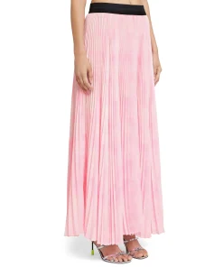 Gonna Lunga Plissettata In Crepe De Chine^MSGM Sale