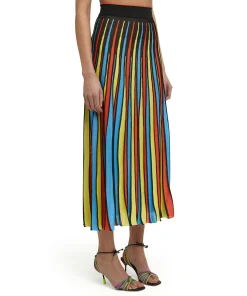 Gonna Midi A Ruota In Maglia Di Viscosa^MSGM Cheap