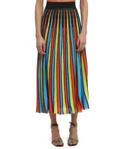 Gonna Midi A Ruota In Maglia Di Viscosa^MSGM Cheap
