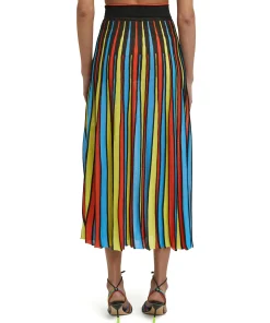 Gonna Midi A Ruota In Maglia Di Viscosa^MSGM Cheap