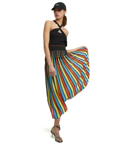 Gonna Midi A Ruota In Maglia Di Viscosa^MSGM Cheap