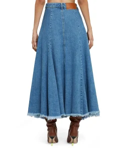 Gonna Midi Di Denim A Ruota^MSGM Discount