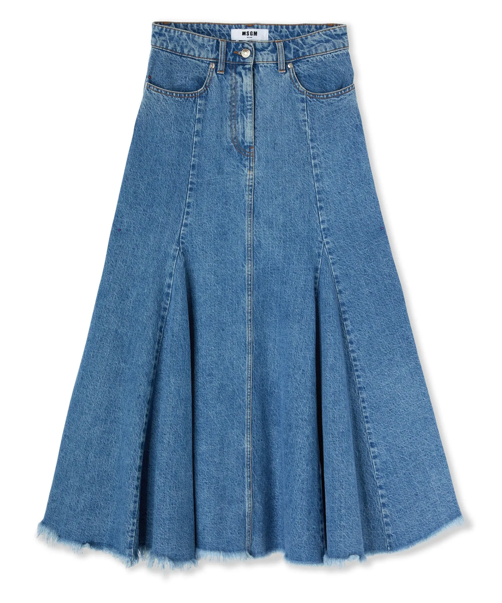 Gonna Midi Di Denim A Ruota^MSGM Store