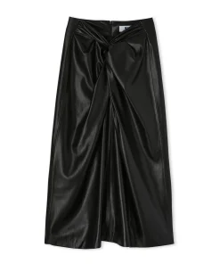 Gonna Midi In Eco-Pelle Con Dettaglio Incrocio^MSGM Best