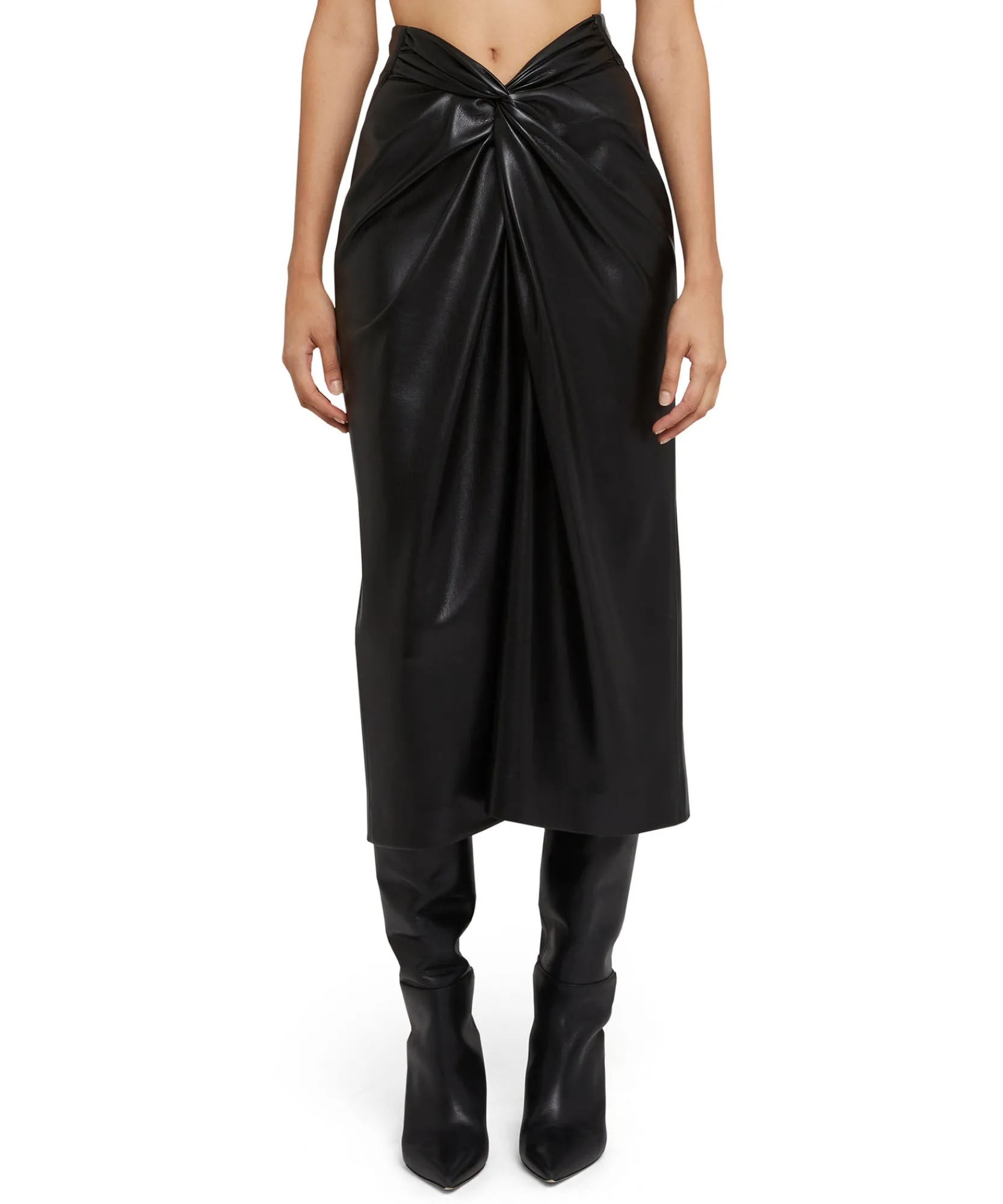 Gonna Midi In Eco-Pelle Con Dettaglio Incrocio^MSGM Flash Sale