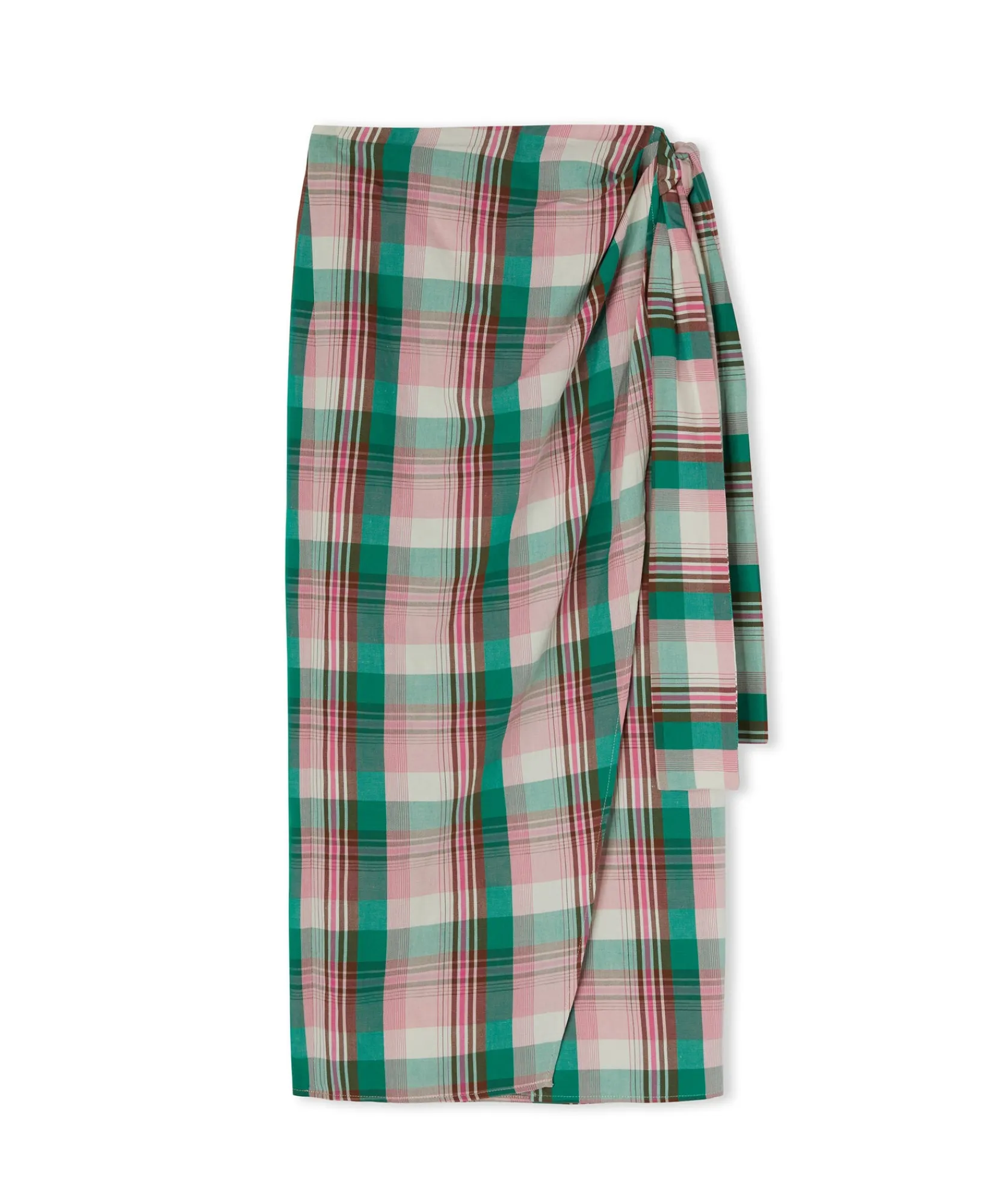 Gonna Midi In Lino Madras Con Design A Portafoglio^MSGM Best