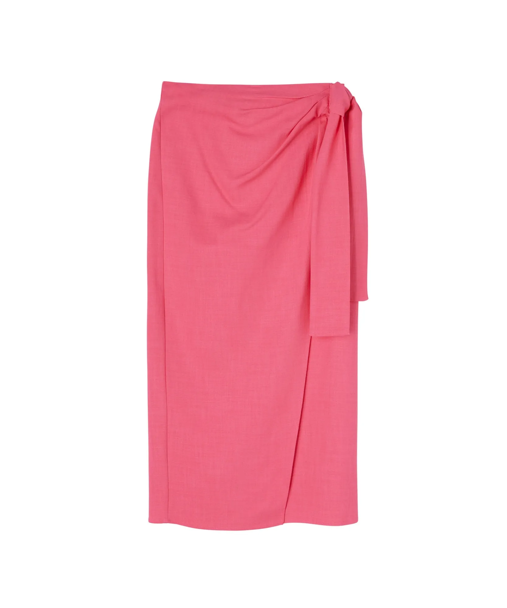 Gonna Midi In Viscosa Grezza Con Design A Portafoglio^MSGM Online