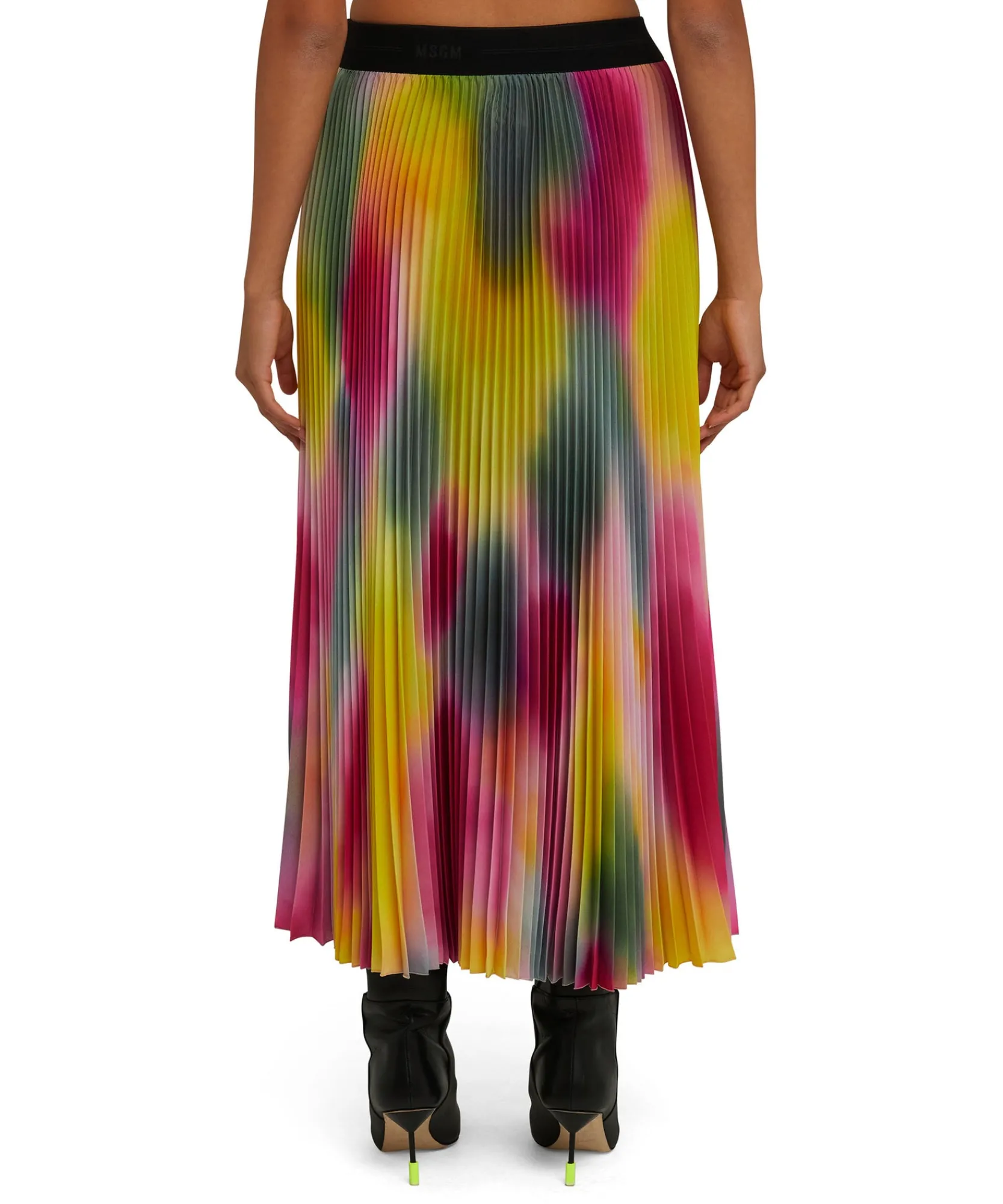 Gonna Midi Plisse Con Stampa Tie Dye^MSGM Sale