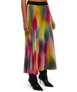 Gonna Midi Plisse Con Stampa Tie Dye^MSGM Sale