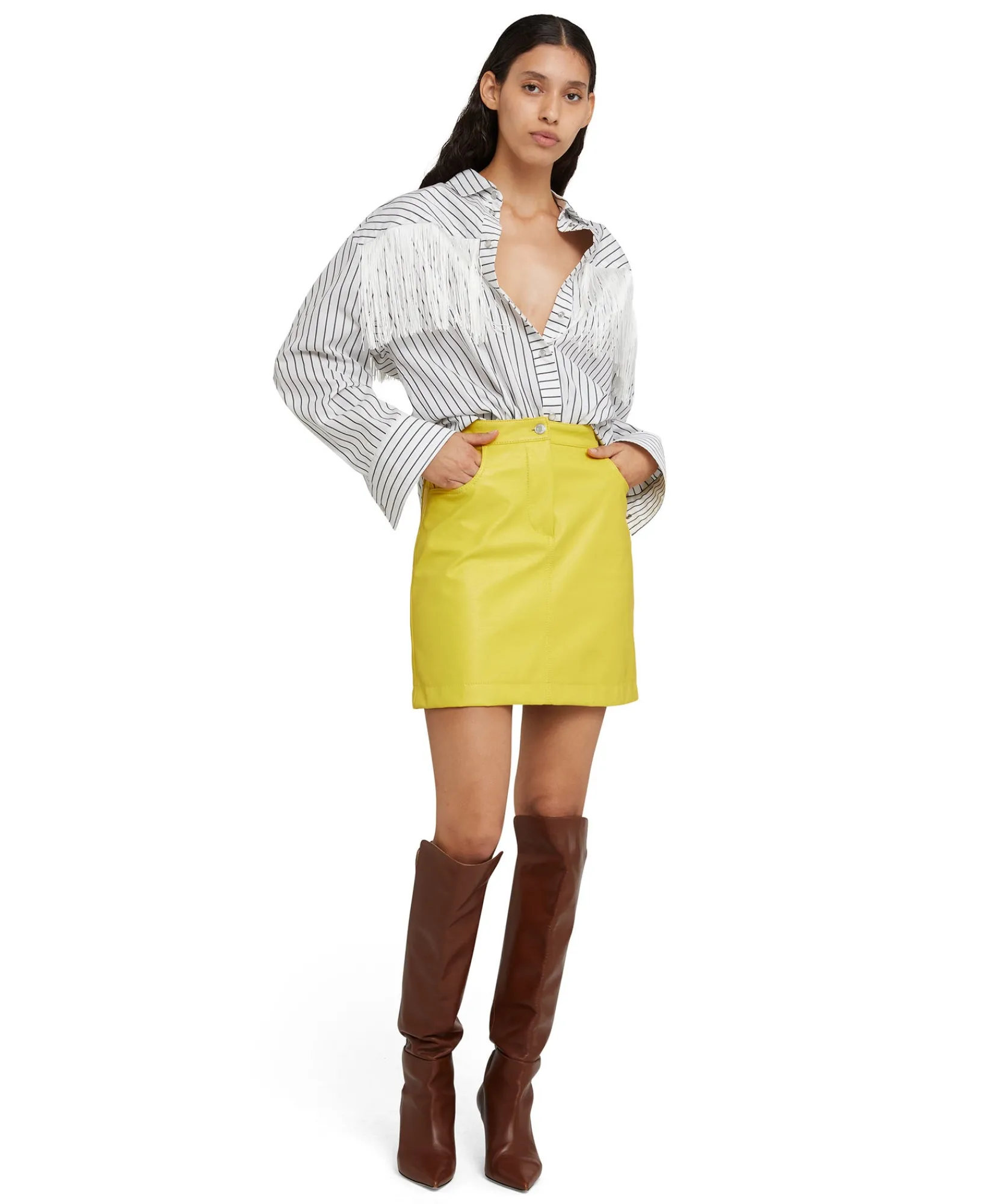 Gonna Mini A Tubino In Eco-Pelle^MSGM Hot
