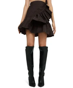 Gonna Mini In Taffeta Con Design A Portafoglio E Rouches Applicate^MSGM Best