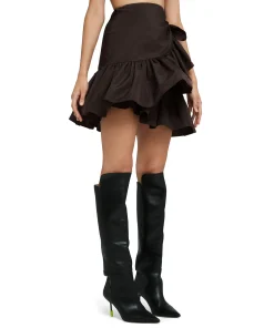 Gonna Mini In Taffeta Con Design A Portafoglio E Rouches Applicate^MSGM Clearance