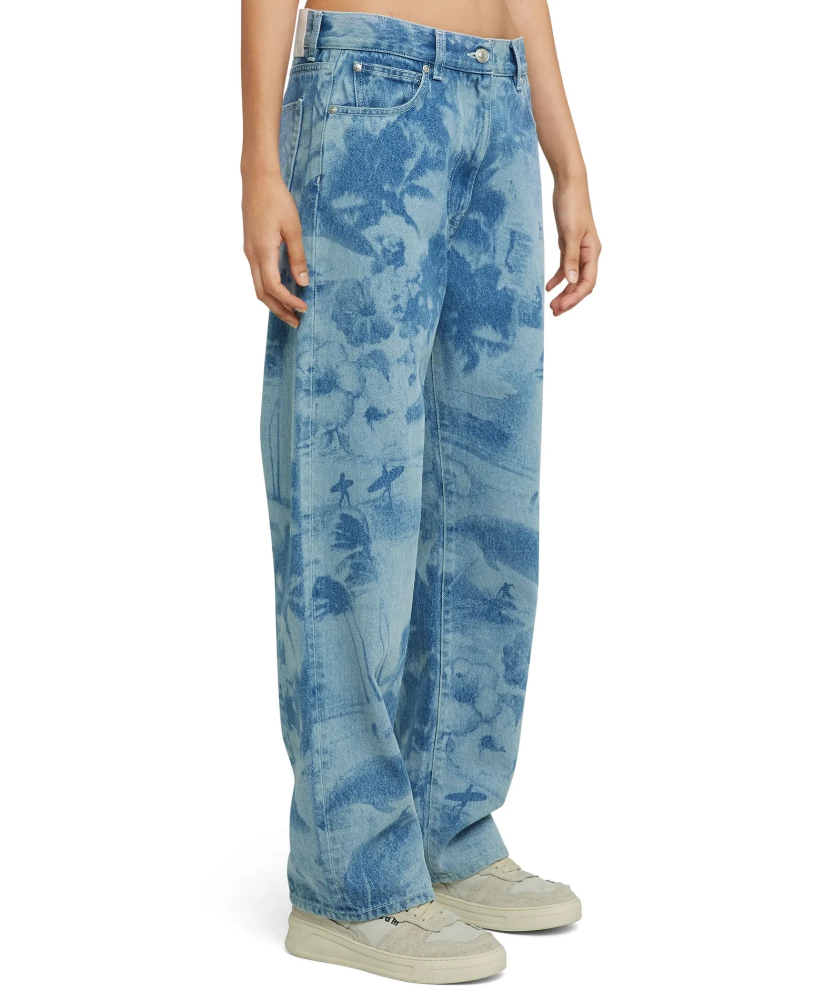 Jeans A Gamba Dritta Con Lavorazione "Surfer" A Laser^MSGM Discount
