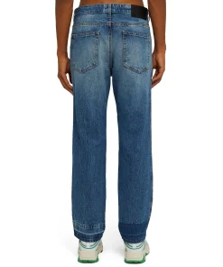 Jeans A Gamba Dritta Con Lavorazione A Riserva Patchwork^MSGM Fashion