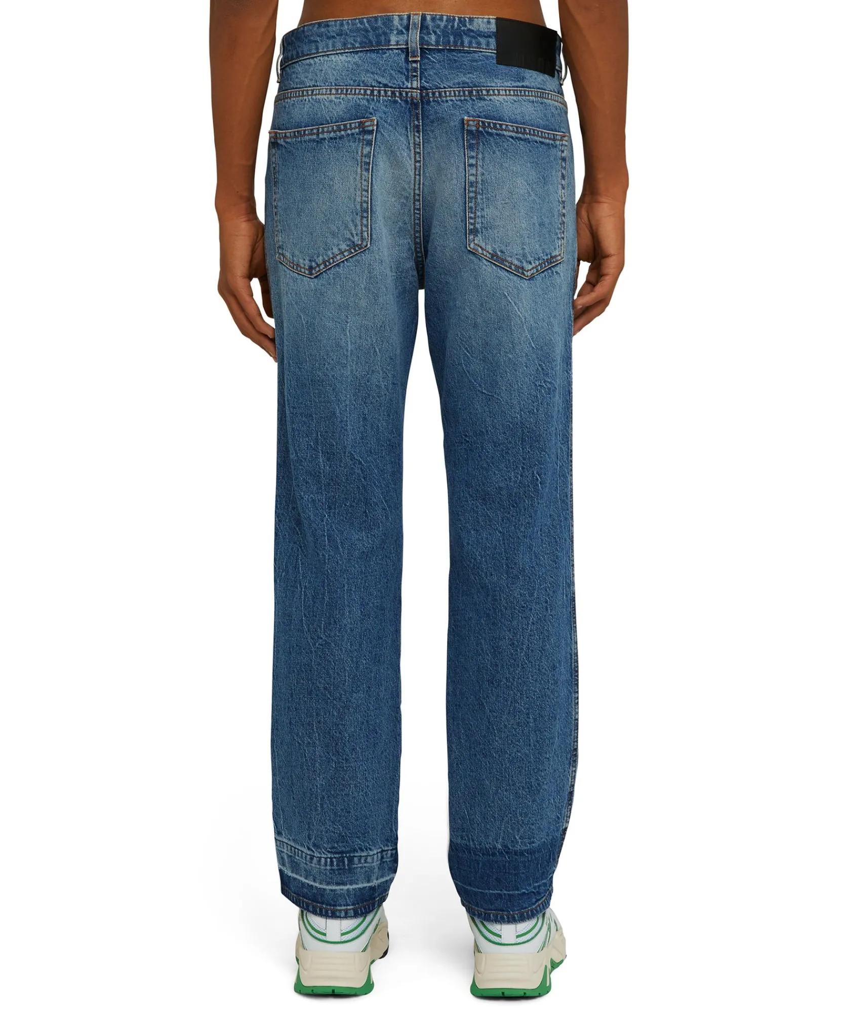 Jeans A Gamba Dritta Con Lavorazione A Riserva Patchwork^MSGM Fashion