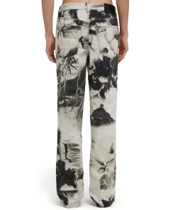 Jeans A Gamba Dritta Con Stampa 