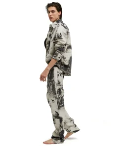 Jeans A Gamba Dritta Con Stampa 
