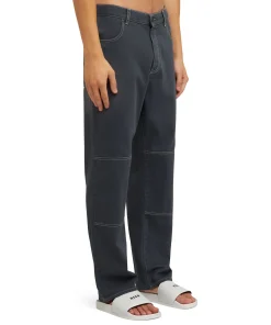 Jeans A Gamba Dritta In Cotone Bull Con Logo E Quote 