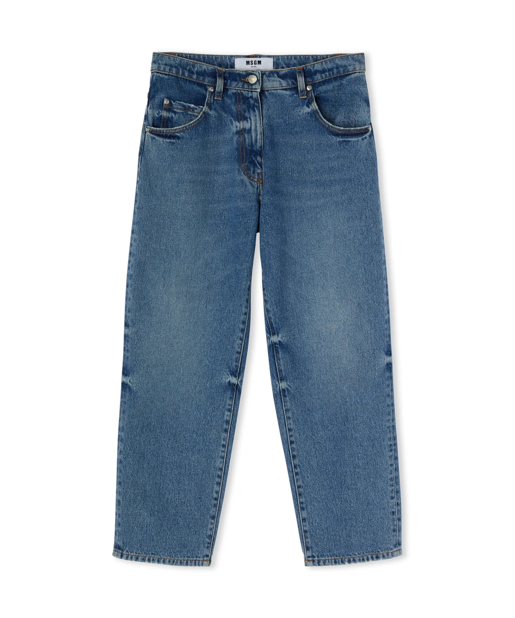 Jeans A Gamba Dritta In Tinta Unita^MSGM Cheap