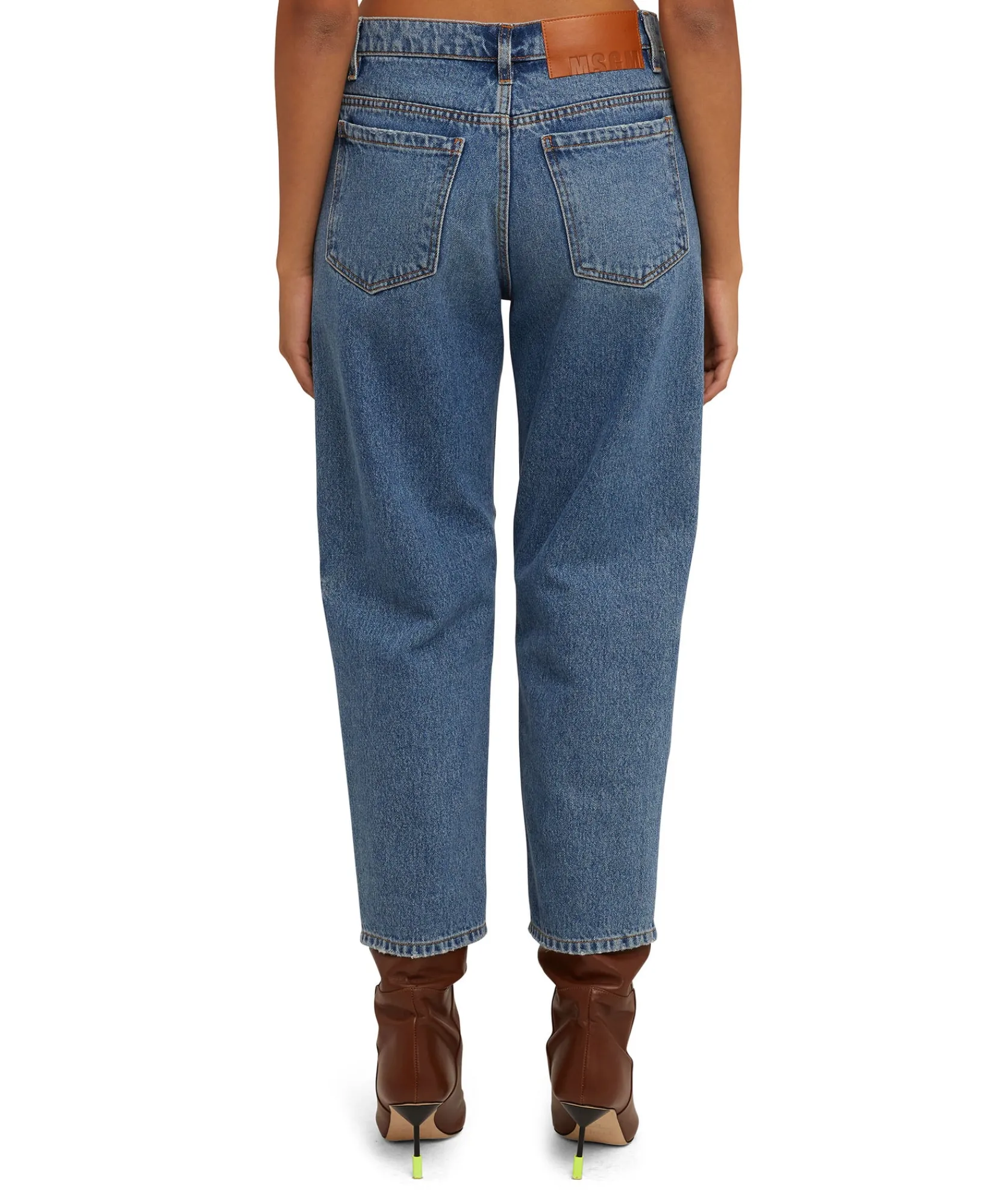Jeans A Gamba Dritta In Tinta Unita^MSGM Cheap