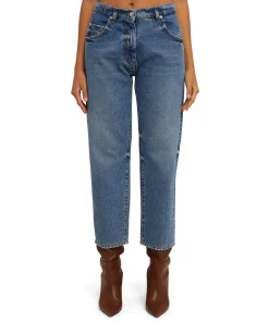 Jeans A Gamba Dritta In Tinta Unita^MSGM Cheap