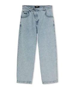 Jeans Baggy A Gamba Dritta Con Abbottonatura Obliqua^MSGM Store
