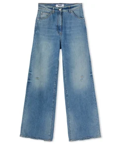 Jeans Flare A Gamba Larga In Tinta Unita^MSGM Best