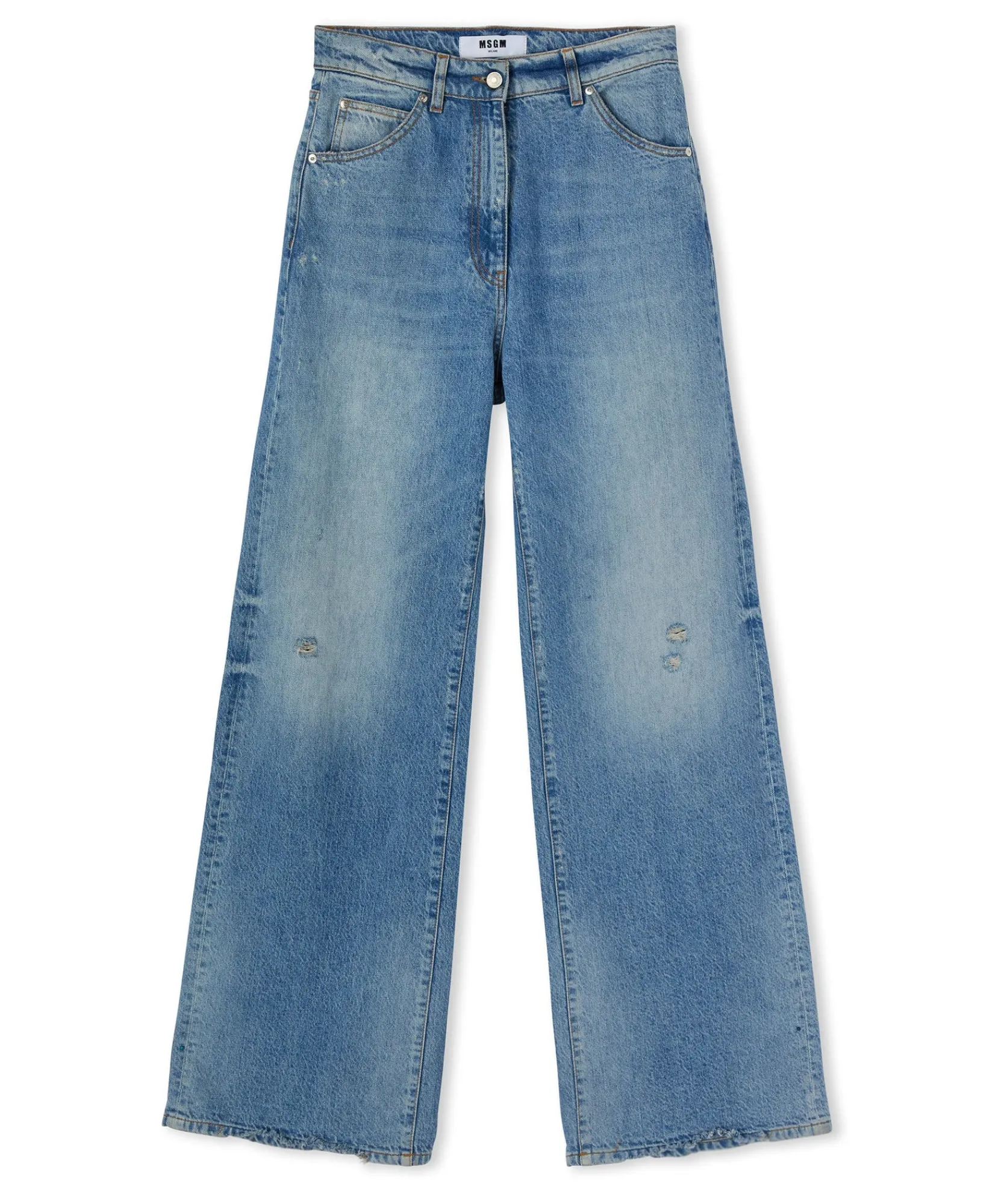 Jeans Flare A Gamba Larga In Tinta Unita^MSGM Sale