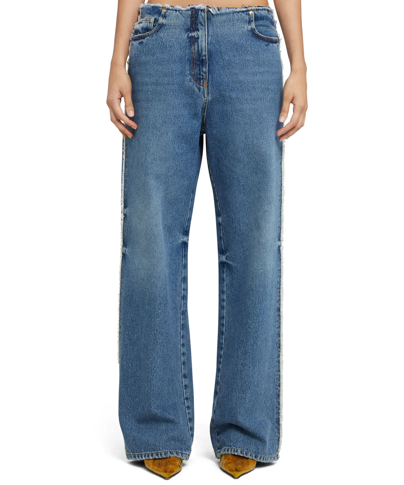 Jeans Vita Bassa A Gamba Dritta^MSGM Cheap