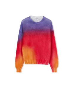 Maglione Girocollo In Cotone Tie Dye^MSGM Cheap