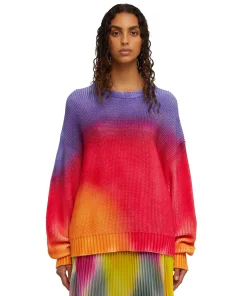 Maglione Girocollo In Cotone Tie Dye^MSGM Cheap