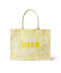 Mini Country Bag Con Stampa "Trompe L'Oeil Lace"^MSGM Cheap