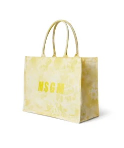 Mini Country Bag Con Stampa "Trompe L'Oeil Lace"^MSGM Cheap
