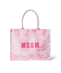 Mini Country Bag Con Stampa "Trompe L'Oeil Lace"^MSGM Shop