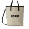 Mini Tote Bag In Cotone Canvas E Dettagli In Pelle^MSGM Discount