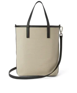 Mini Tote Bag In Cotone Canvas E Dettagli In Pelle^MSGM Discount