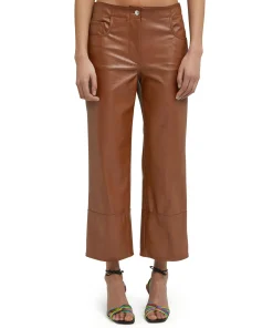 Pantalone A Boot-Cut A Gamba Dritta In Eco-Nappa^MSGM Sale