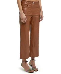 Pantalone A Boot-Cut A Gamba Dritta In Eco-Nappa^MSGM Sale