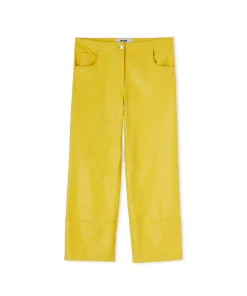Pantalone A Boot-Cut A Gamba Dritta In Eco-Nappa^MSGM Cheap