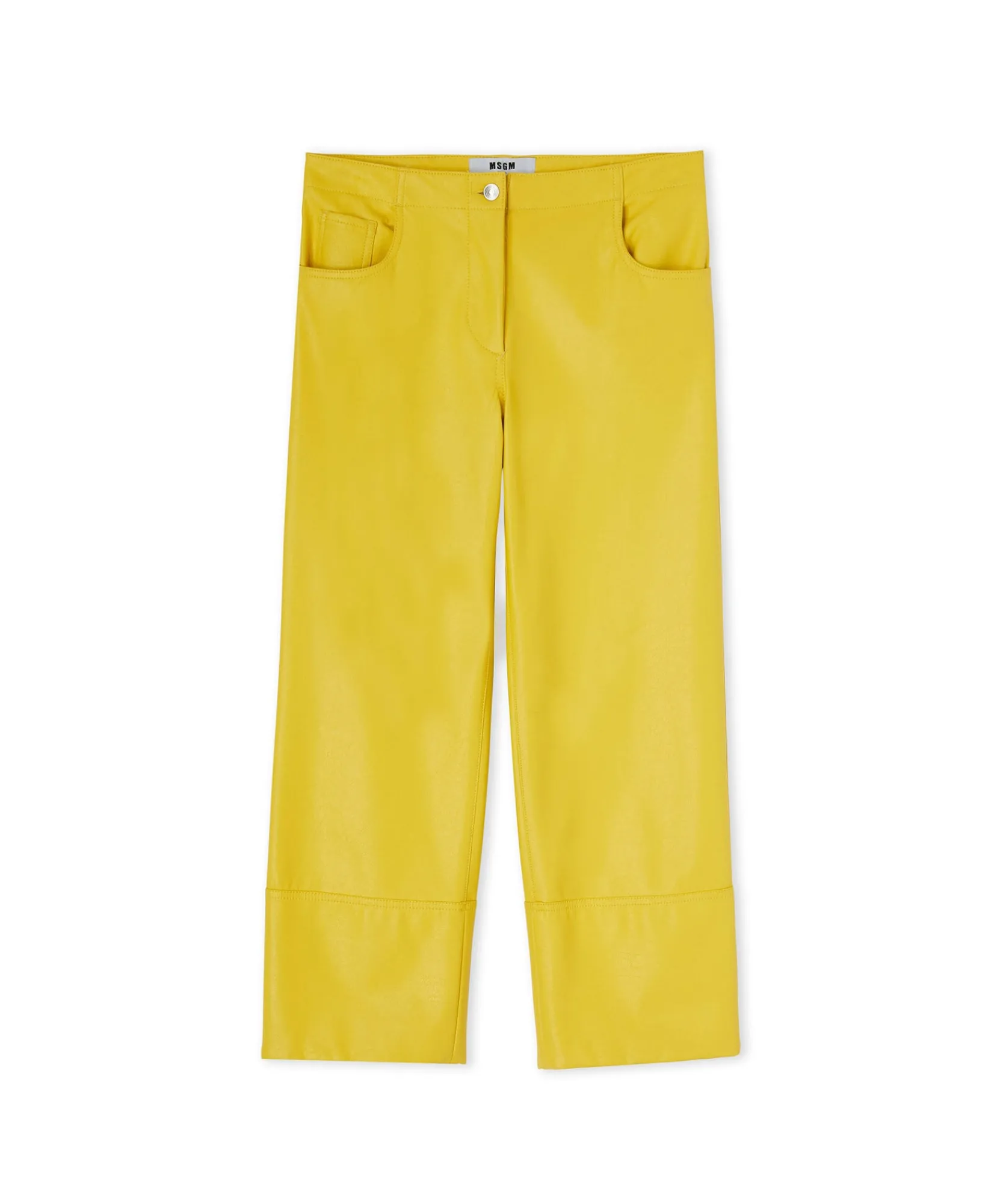 Pantalone A Boot-Cut A Gamba Dritta In Eco-Nappa^MSGM Cheap