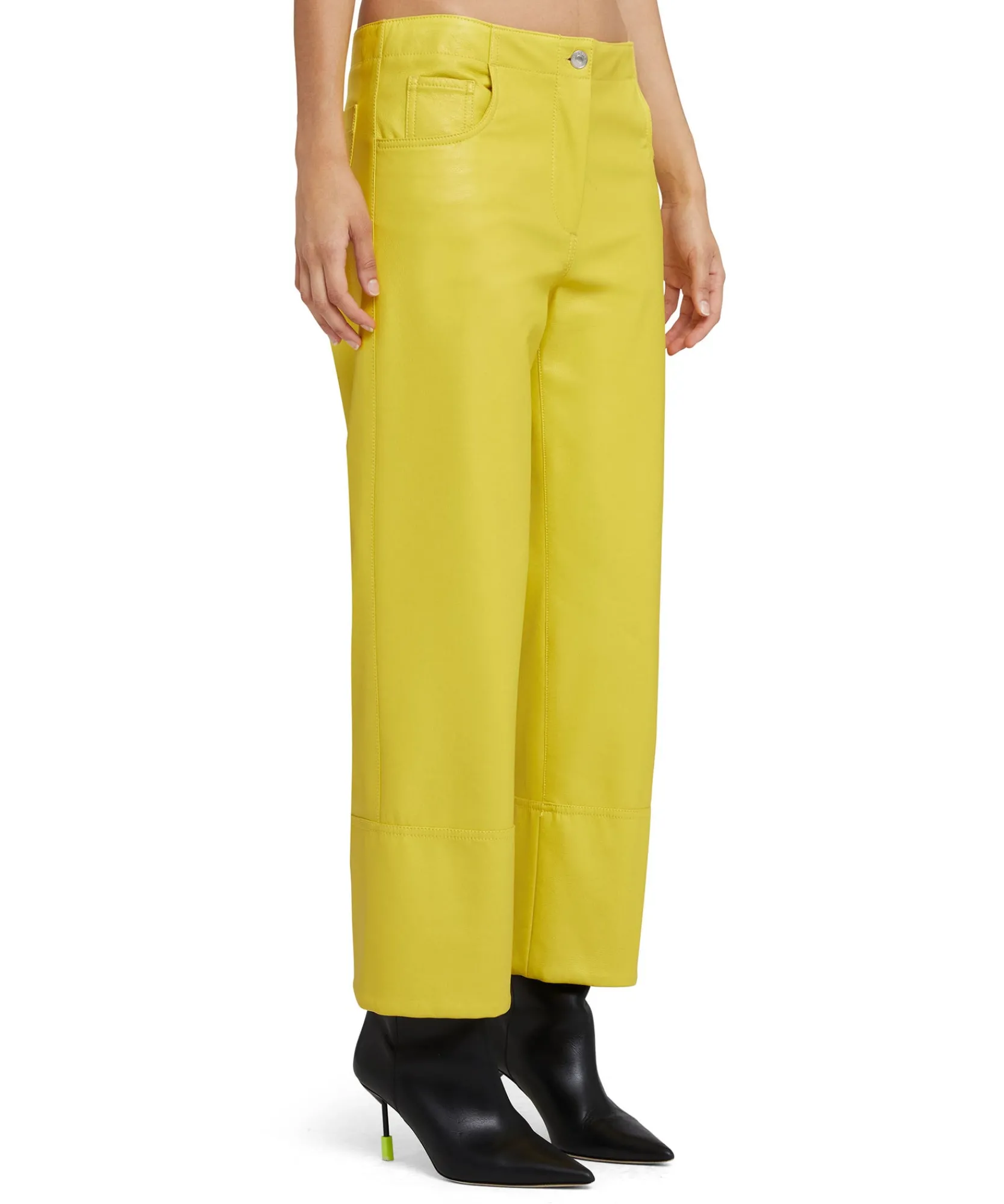 Pantalone A Boot-Cut A Gamba Dritta In Eco-Nappa^MSGM Cheap
