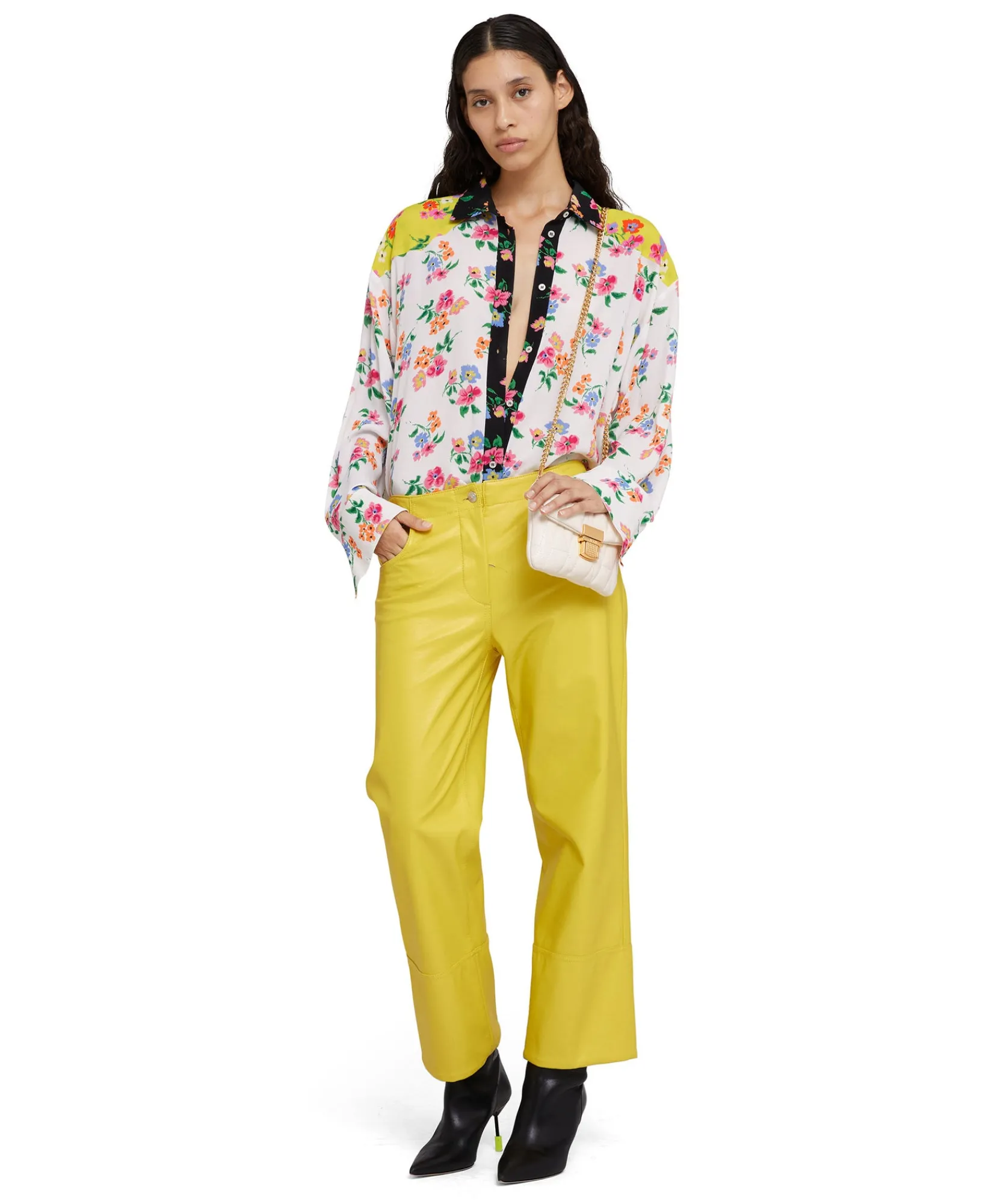 Pantalone A Boot-Cut A Gamba Dritta In Eco-Nappa^MSGM Cheap