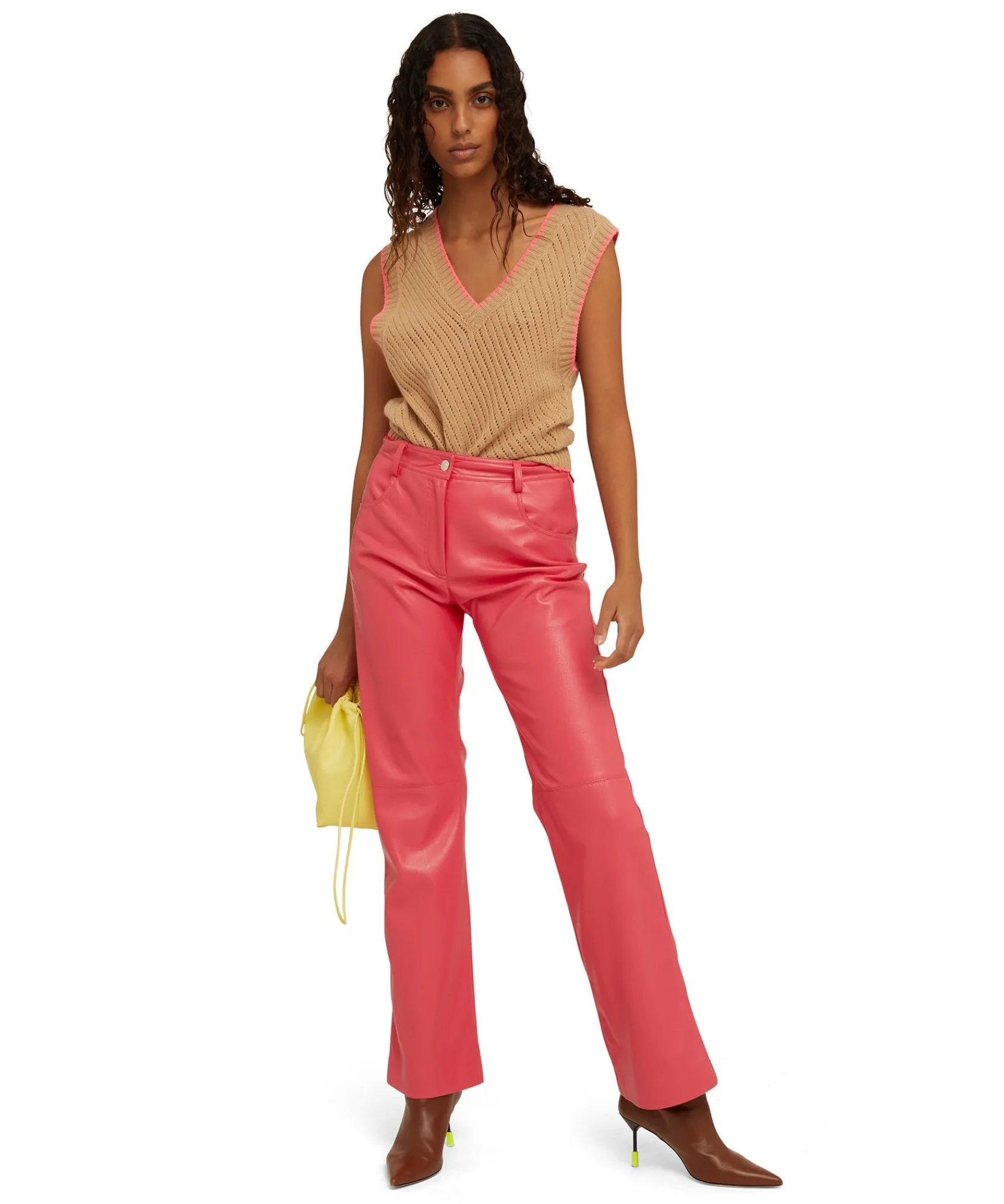 Pantalone A Gamba Dritta In Eco-Nappa^MSGM Store