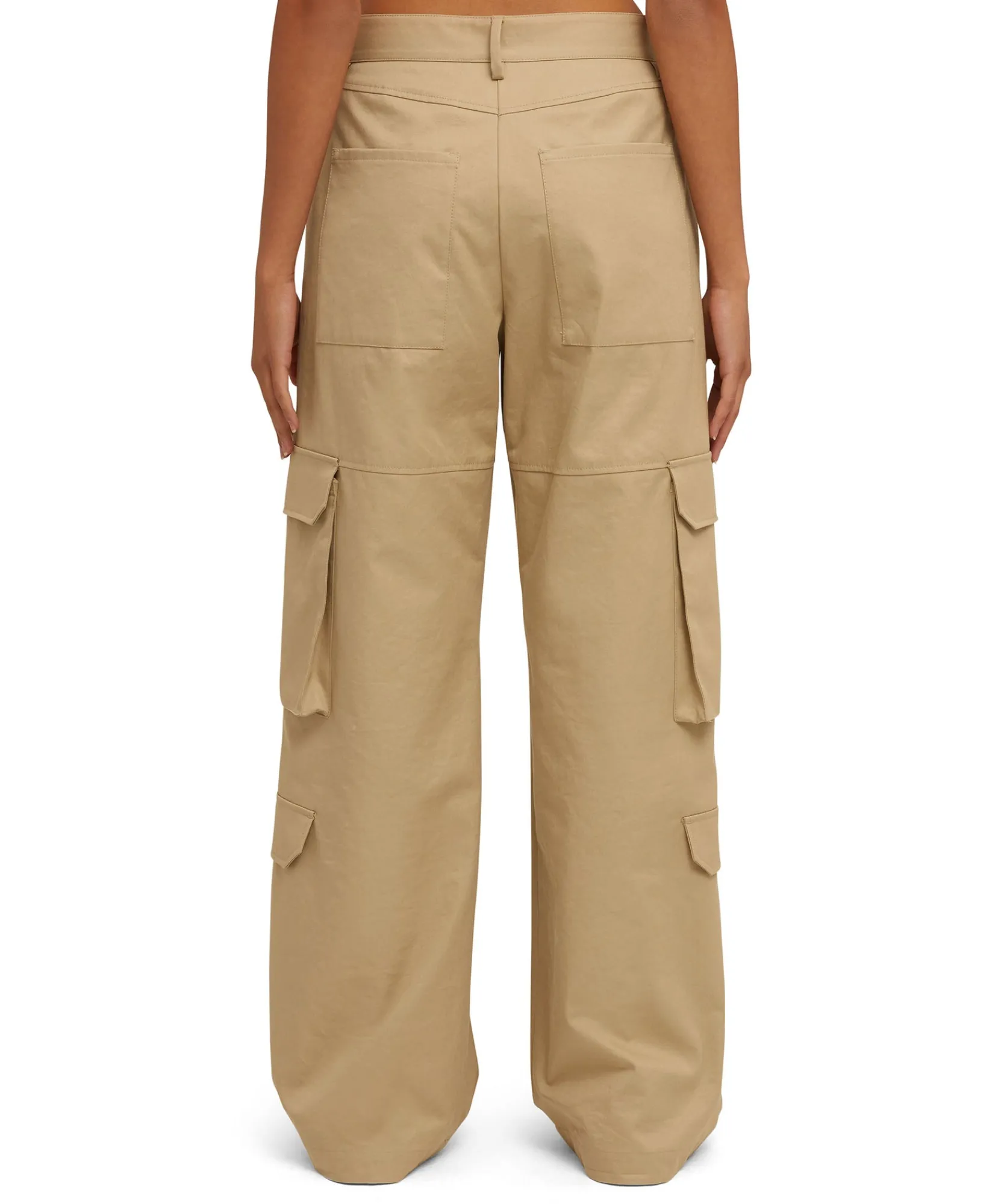 Pantalone Cargo A Gamba Dritta In Cotone Tinta Unita^MSGM Clearance