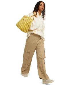 Pantalone Cargo A Gamba Dritta In Cotone Tinta Unita^MSGM Clearance