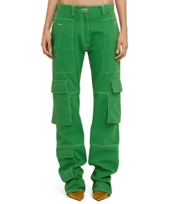 Pantalone Cargo In Bull Tinta Unita^MSGM Outlet